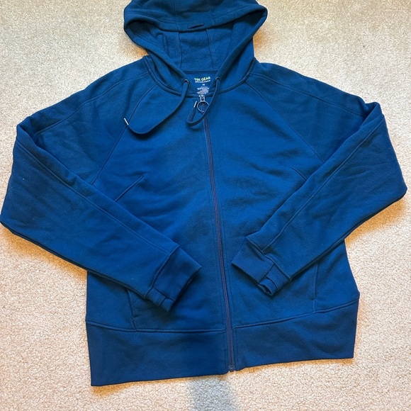 Tek Gear Full Zip Hoodie Men’s Navy Blue | Cozy Fall Basic | Soft Fleece - Picture 1 of 6